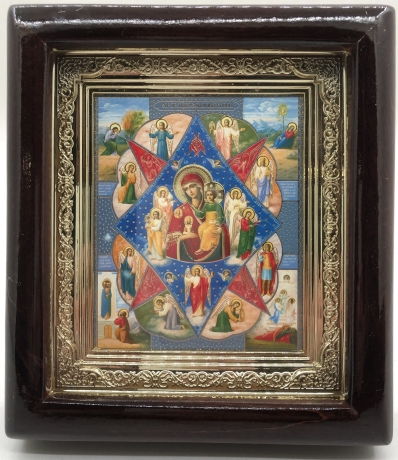 Ікона Богородиці "Неопалима Купина" 18,5х17