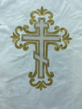 Хоругви, пара, вишивка "Градієнт" (Хрещення Господнє та Різдво Христове)