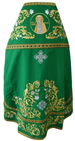 Облачення священника, вишите на габардині, вишивка "Троянда" з пришивним галуном