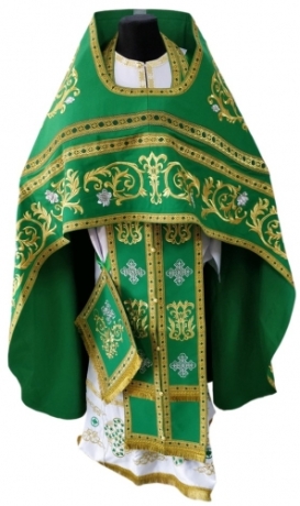 Облачення священника, вишите на габардині, вишивка "Троянда" з пришивним галуном
