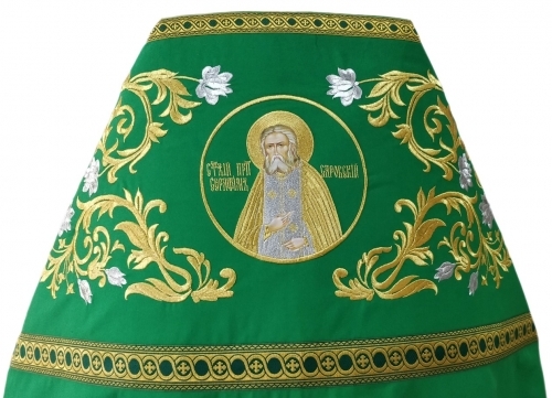 Облачення священника, вишите на габардині, вишивка "Троянда" з пришивним галуном