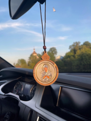 Підвіска кругла з іконою 7,8х6см