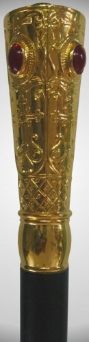Посох с металлическим оглавием золочение 3150023