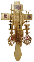 Трисвечник пасхальный с иконой