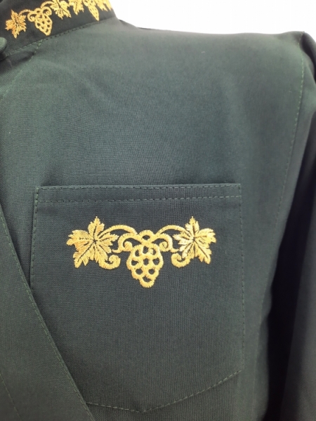 Підрясник з вишивкою, грецького пошиву, тканина габардин