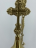 Панікадило 6св. мале, польськ. крон. хрест сяйво. цеп лат. 4 лан. дов. 86см шир. 65см (тарілк. 15см)