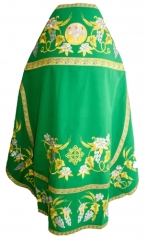 Облачення священника, вишите на габардині, вишивка &quot;Лілія&quot; з пришивним галуном