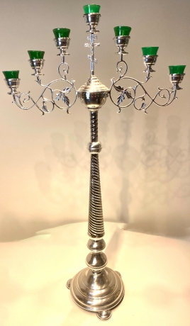 Семисвічник запрестольний №3 - 2. (хрест, алюм.)