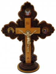 Хрести фігурні, дерев'яні, іконки булат, розп'яття метал