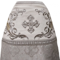 Облачення священника комбіноване, з парчі &quot;Грецький хрест&quot;, з вишитим опліччям, вишивка &quot;Новий візерунок&quot;