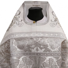 Облачення священника комбіноване, з парчі &quot;Грецький хрест&quot;, з вишитим опліччям, вишивка &quot;Новий візерунок&quot;