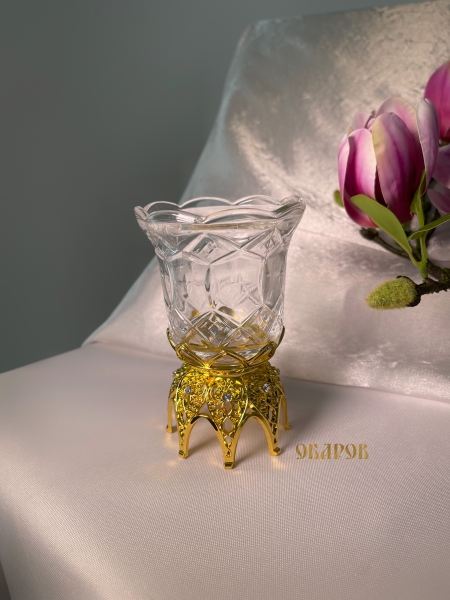 Лампада настольная  белый стакан