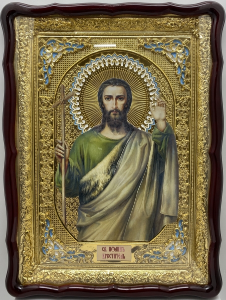 Ікона св. Іоанн Хреститель 61х82см блак. емал. 