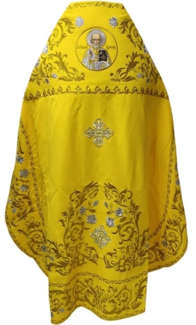 Облачення священника, вишите на габардині, вишивка "Троянда" з вишитим галуном