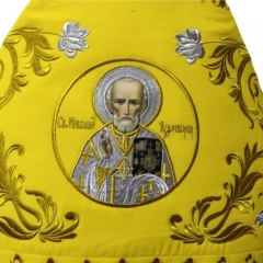Облачення священника, вишите на габардині, вишивка &quot;Троянда&quot; з вишитим галуном