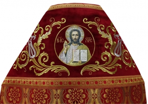 Облачення священника комбіноване з парчі, з вишитим опліччям, Вишивка "Нова вишивка"