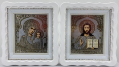Ікони &quot;Вінчальна пара&quot; ((літ куп. квітка)) біл. без пат.) 27х24см 