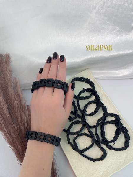 Браслет деревянный (коричневый) 