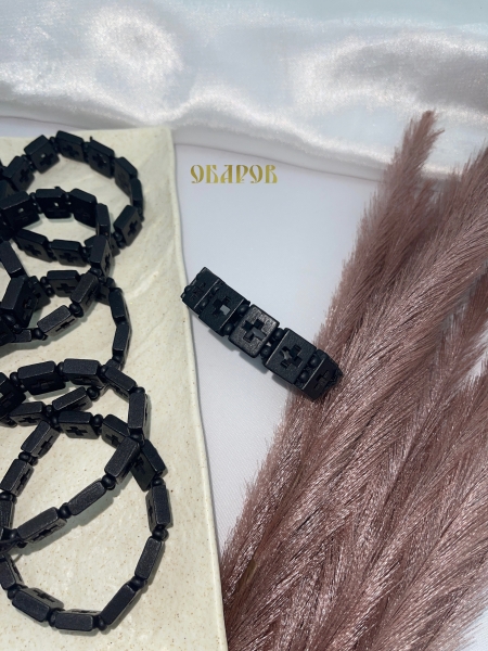 Браслет деревянный (коричневый) 