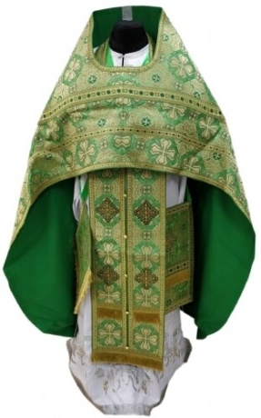 Облачення священника, з парчі "Афонський хрест" з пришивним галуном