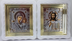 Ікони &quot;Вінчальна пара&quot; ((літ. пр. тисн.)) біл. без пат.) 27х24см 