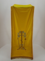 Накидка "Крест - косичка" на аналой, с дешевой бахрамой