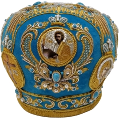 Митра  "Корона"  голубая