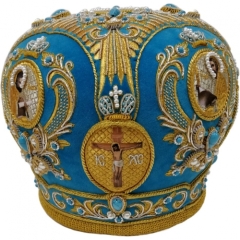 Митра  "Корона"  голубая