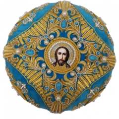 Митра  "Корона"  голубая