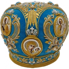 Митра  "Корона"  голубая