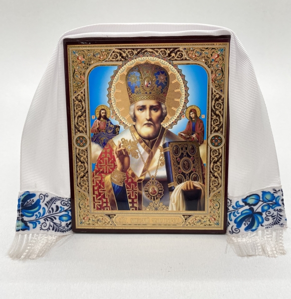 Икона свящ. Николай Чудотворец 10x12