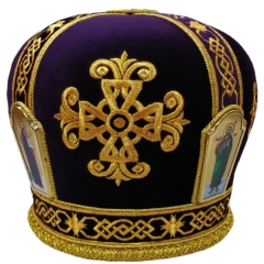 Митра  "Крест"  фиолетовая