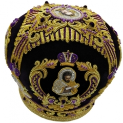 Митра  "Корона"  фиолетовая