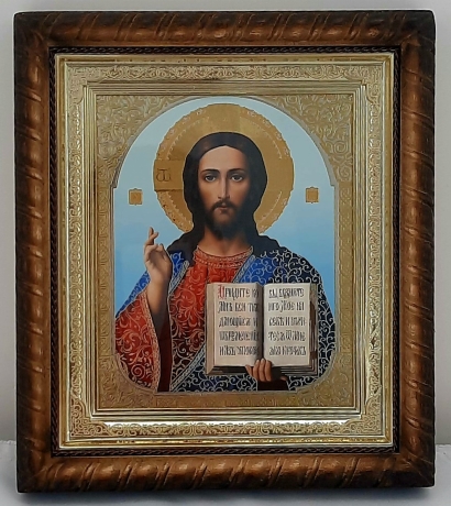 Ікони "Вінчальна пара" блак. фон 22,5х25,5