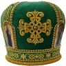 Митра  "Крест"  зелёная