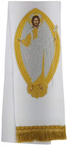 Закладка с иконой Воскресение белая