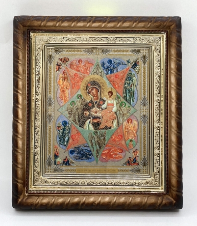 Икона Богородиці "Неопалимая Купина" 22,5х25,5