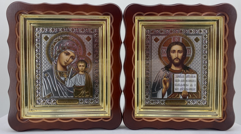 Ікони "Вінчальна пара" ((літ прям. роза)) кор. без пат.) 27х24см