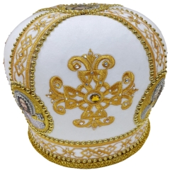 Митра  "Крест"  белая