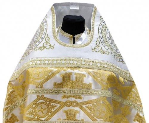 Облачення священника комбіноване з парчі "Кіпрский хрест", з вишитим опліччям, Вишивка "Коло"