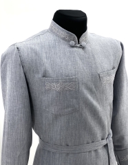 Підрясник з вишивкою, грецького пошиву, тканина льон-габардин