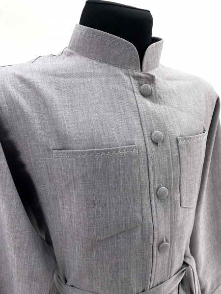 Підрясник з вишивкою, грецького пошиву, тканина льон-габардин