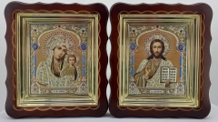 Ікони &quot;Вінчальна пара&quot; ((літ куп. ж. - бл.)) кор. без пат.) 27х24см