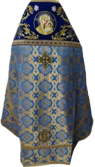 Облачення священника комбіноване з парчі &quot;Грецький хрест&quot;, з вишитим опліччям, вишивка&quot;Роза&quot;