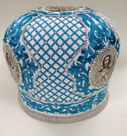 Митра  "Сетка" белая