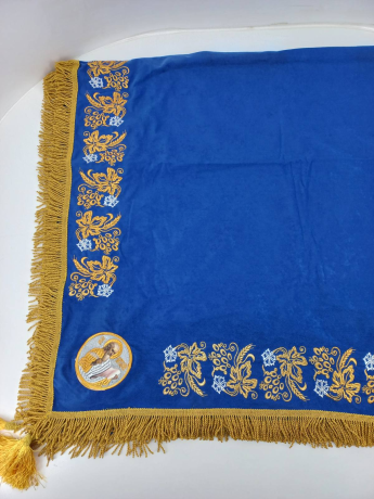 Накидка "Колос" с Евангелистами, с дешёвой бахрамой
