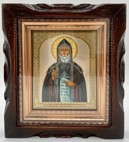Ікона свт. преп. Іов Почаївський 19х17