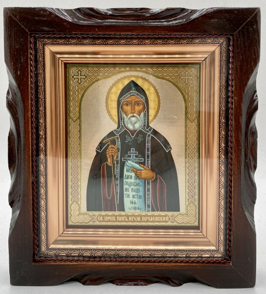 Икона свящ. преп. Иов Почаевский 19х17