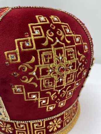 Митра "Меандр", стрічка страз, дорогий низ, рамки метал.