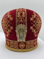 Митра &quot;Меандр&quot;, стрічка страз, дорогий низ, рамки метал.